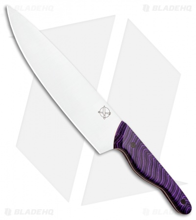 Blue Collar Blades Mule Chef Knife Blue/Purple G-Carta (8" Satin)