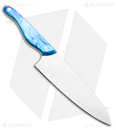 Blue Collar Blades Mule Chef Knife Blue Shok (7" Satin)
