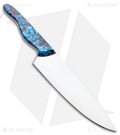 Blue Collar Blades Mule Chef Knife Blue/Black Shok (8" Satin)