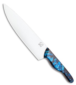 Blue Collar Blades Mule Chef Knife Blue/Black Shok (8" Satin)