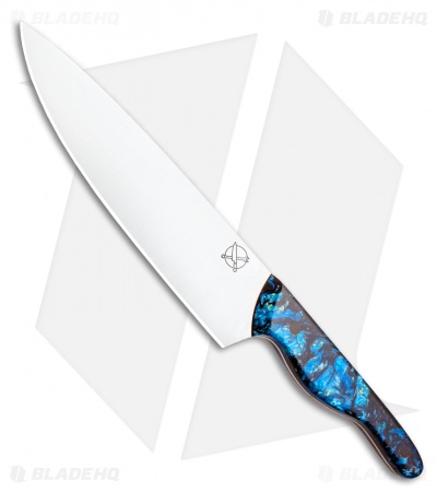Blue Collar Blades Mule Chef Knife Blue/Black Shok (8" Satin)