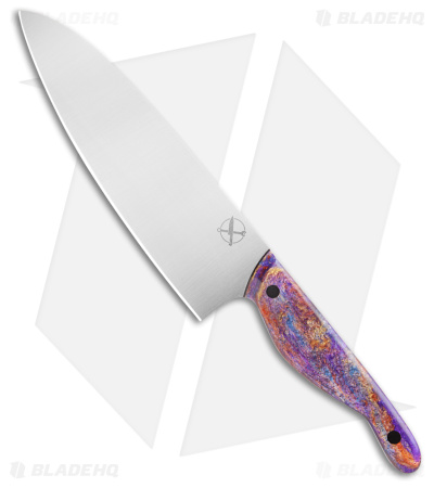Blue Collar Blades Mule Chef Knife BWP Ti Dreams Resin Handle (7" Satin)