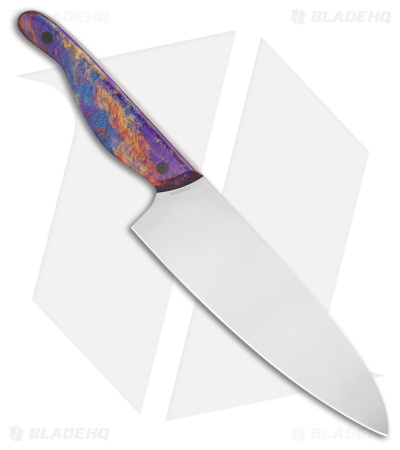 Blue Collar Blades Mule Chef Knife BWP Ti Dreams Resin Handle (7" Satin)