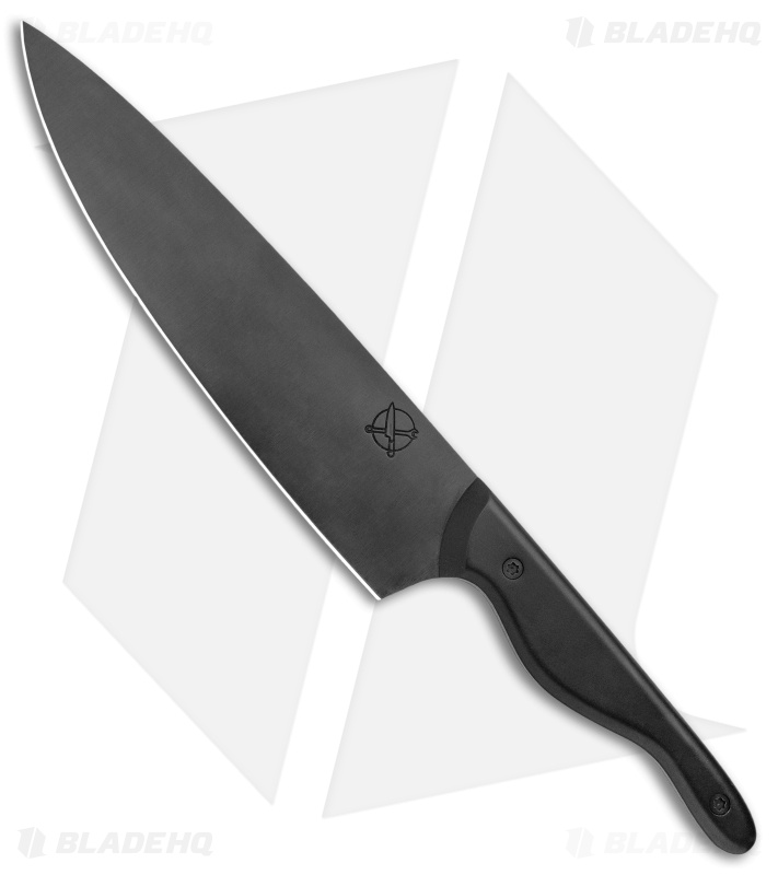 Blue Collar Blades Mule Chef Knife All Black Aluminum w/ Teflon Coat (8" Black)