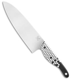 Blue Collar Blades Mule Chef Knife w/ White & Black Hex (7" Satin)