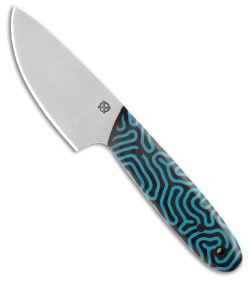 Blue Collar Blades Samson EDC Knife w/ Blue & Black Topo G-10 (3" Satin)