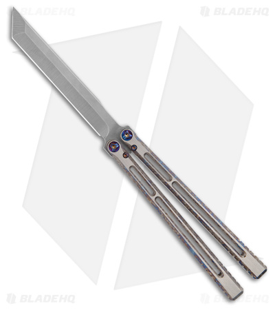 Henninger Designs Telesto Butterfly Knife Blue, Gray Titanium SW