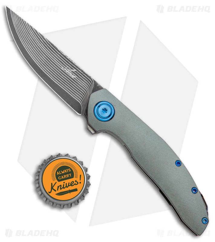 Jens Anso Knives Custom Orso Folding Knife Titanium (3" San Mai)