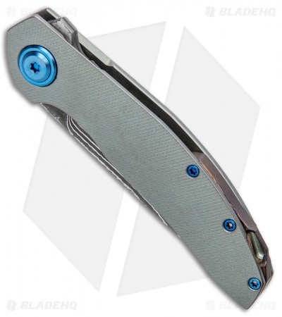 Jens Anso Knives Custom Orso Folding Knife Titanium (3" San Mai)