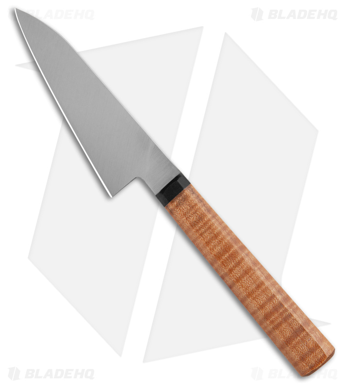 Nate Summers Custom Food Scalpel Chef Knife Wood (4" Satin 1095)