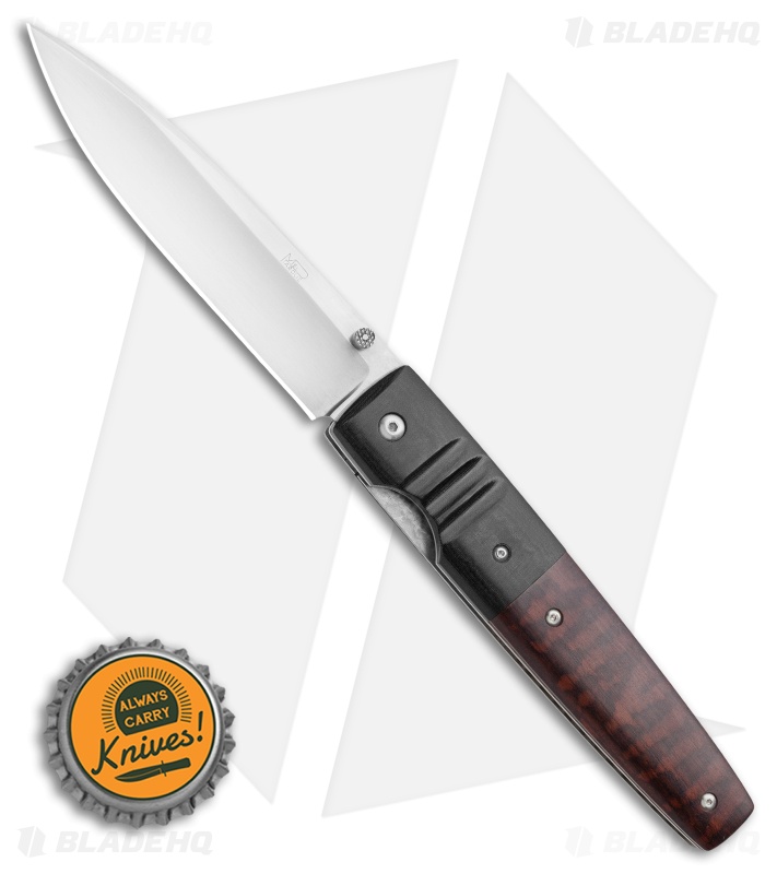 Pardue Custom Liner Lock Knife Snakewood/Micarta (4.4" Satin)