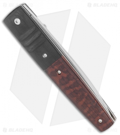 Pardue Custom Liner Lock Knife Snakewood/Micarta (4.4" Satin)