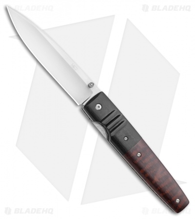 Pardue Custom Liner Lock Knife Snakewood/Micarta (4.4" Satin)