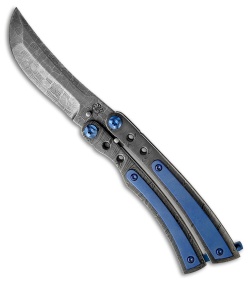 Patrick Famin Custom Lambo 16 Butterfly Knife Damascus (3" Damascus) 