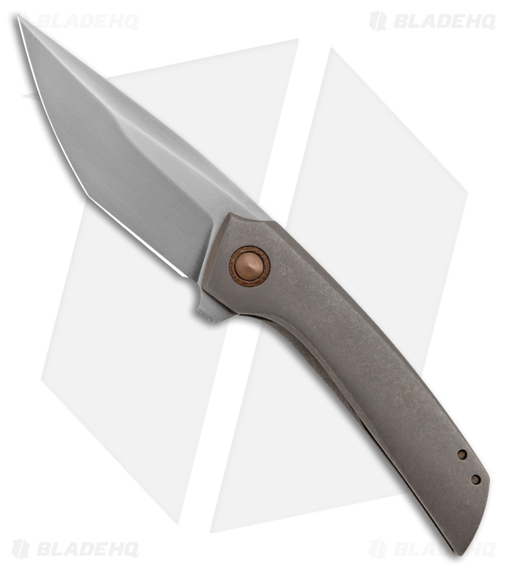 TuffKnives Geoff Blauvelt Custom Mini Prospect Knife Titanium (3.1" Darkwash)