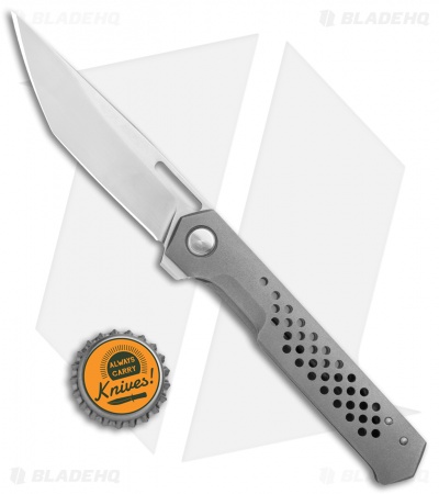 TuffKnives Geoff Blauvelt Custom Oddity One Off Flipper Knife Ti. (3.5" Satin)