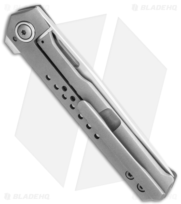 TuffKnives Geoff Blauvelt Custom Oddity One Off Flipper Knife Ti. (3.5" Satin)