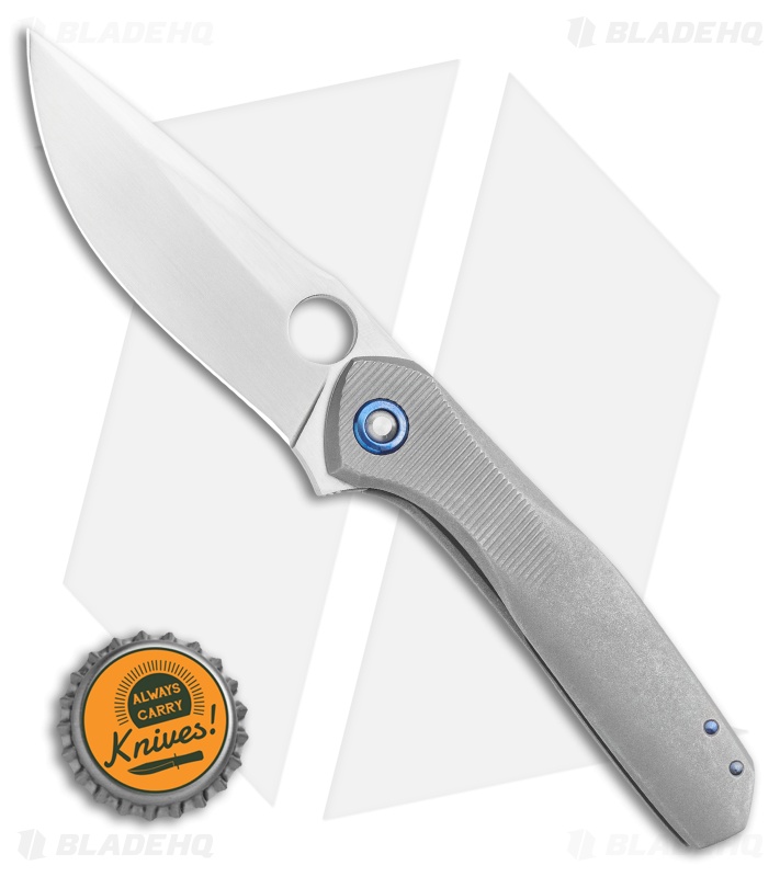  TuffKnives Geoff Blauvelt Custom Prospect Horizon Knife Titanium (3.5" Nitro-V)