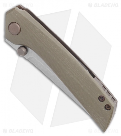  TuffKnives Geoff Blauvelt Custom Prospect-V Knife Green G-10 (3.5" Darkwash)