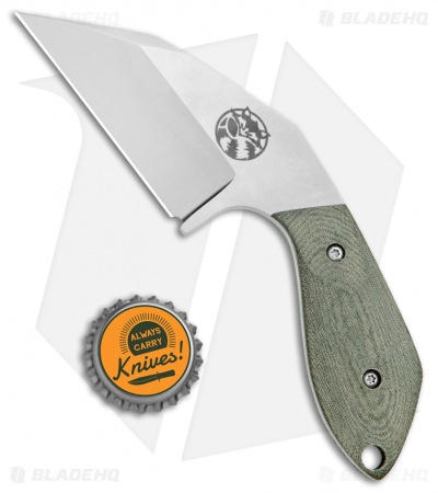 Aaron Frederick/Trash Panda Knives F-Off Fixed Blade OD Green Micarta (3.1" SW)