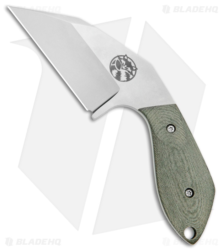 Aaron Frederick/Trash Panda Knives F-Off Fixed Blade OD Green Micarta (3.1" SW)