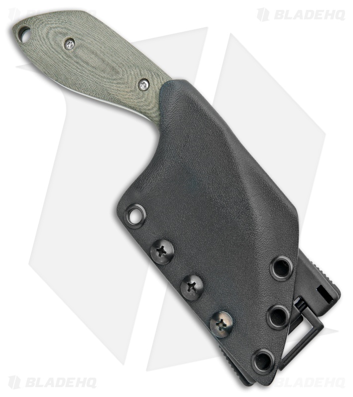 Aaron Frederick/Trash Panda Knives F-Off Fixed Blade OD Green Micarta (3.1" SW)