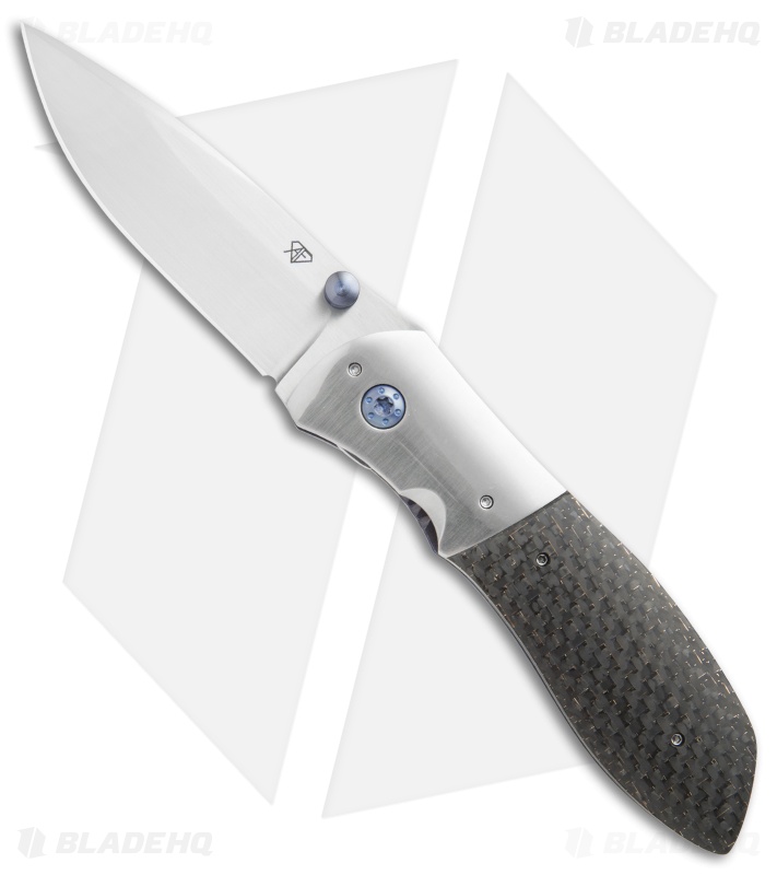 Aaron Fredrick Custom Mathor Liner Lock Knife LSCF/Nickel (3.1" Satin)
