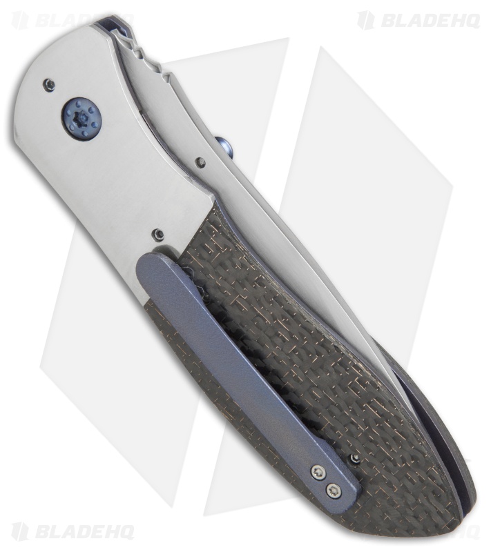 Aaron Fredrick Custom Mathor Liner Lock Knife LSCF/Nickel (3.1" Satin)