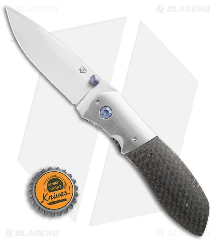 Aaron Fredrick Custom Mathor Liner Lock Knife LSCF/Nickel (3.1" Satin)