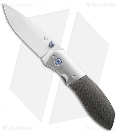 Aaron Fredrick Custom Mathor Liner Lock Knife LSCF/Nickel (3.1" Satin)