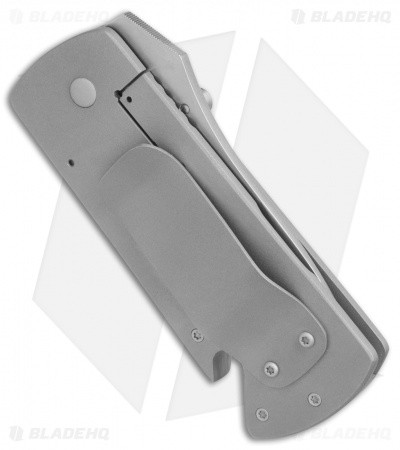 Aaron Fredrick Custom Money Clip Frame Lock Knife Titanium (2.75" Stonewash)