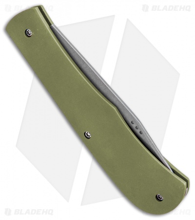 Trash Panda Knives Kit Slip Joint Green Titanium (3.5" Stonewash)