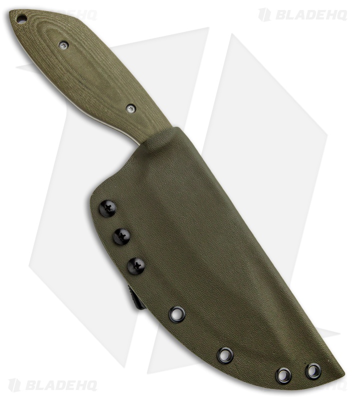 Aaron Frederick / Trash Panda Knives Panda-1 Fixed Blade Knife Green G-10