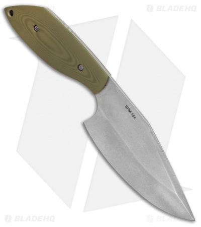 Aaron Frederick / Trash Panda Knives Panda-1 Fixed Blade Knife Green G-10
