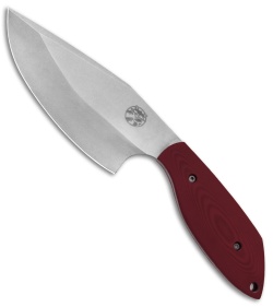 Trash Panda Knives Panda-1 Fixed Blade Knife Red G-10 (5.75" Stonewash)