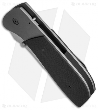 Aaron Frederick Custom Large Tanto Frame Lock Knife Carbon Fiber (4.25" Satin)