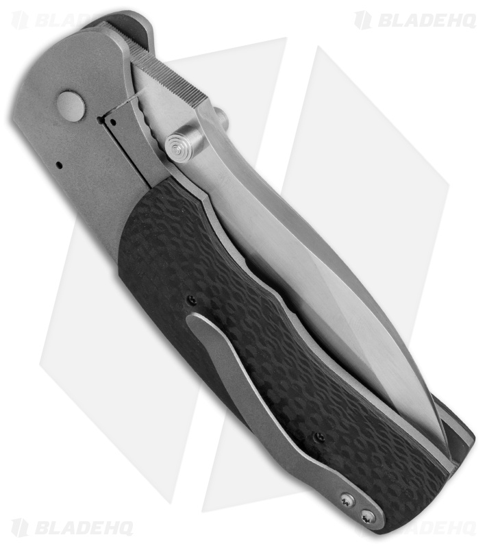 Aaron Frederick Custom Medium Tanto Frame Lock Knife Carbon Fiber (3.50" Satin)