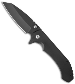 Aegis Knife Works Hoplite Midtech Flipper Black Ti (3.5" Black Cerakote) 