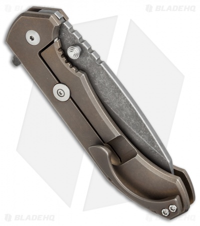 Aegis Knife Works Hoplite Midtech Flipper Bronze Ano (3.5" Black SW)