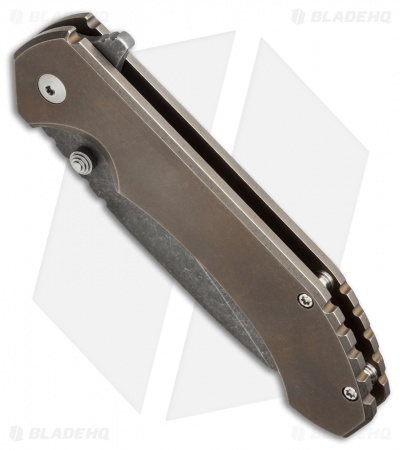 Aegis Knife Works Hoplite Midtech Flipper Bronze Ano (3.5" Black SW)