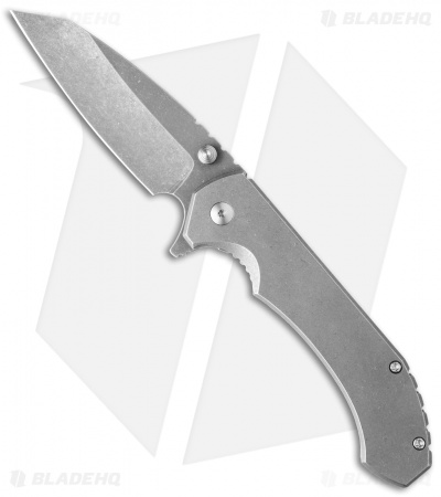 Aegis Knife Works Hoplite Midtech Flipper Titanium (3.5" Stonewash) 