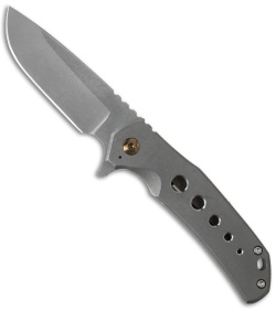 Aegis Knife Works Mini Xiphos Frame Lock Flipper Titanium (3" Stonewash)