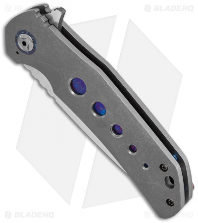 Aegis Knife Works Xiphos Frame Lock Flipper Titanium/Timascus (3.75" Two-Tone)