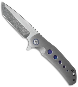 Aegis Knife Works Xiphos Frame Lock Flipper Titanium/Timascus (3.75" Two-Tone)