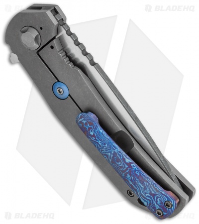 Aegis Knife Works Xiphos Frame Lock Flipper Titanium/Timascus (3.75" Two-Tone)