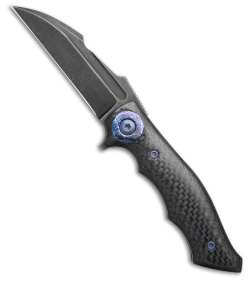 Alan Folts Onset #2 Liner Lock Knife Carbon Fiber & Timascus Accents (2.87" BW)