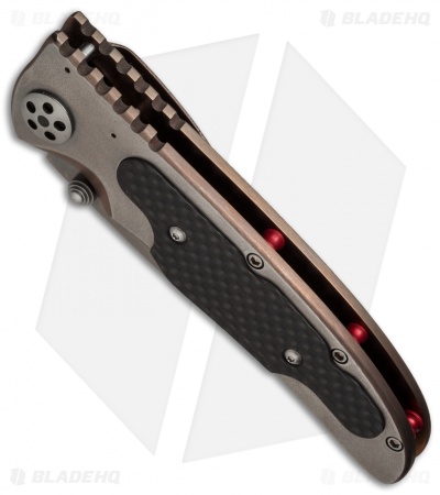Allen Elishewitz Titanium Frame Lock Knife Carbon Fiber (3.6" Stonewash)