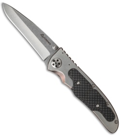 Allen Elishewitz Titanium Frame Lock Knife Carbon Fiber (3.6" Stonewash)