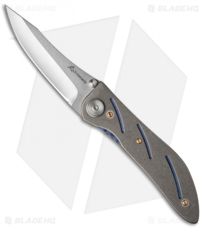 Allen Elishewitz Custom Titanium Liner Lock Knife (3.6" Satin)