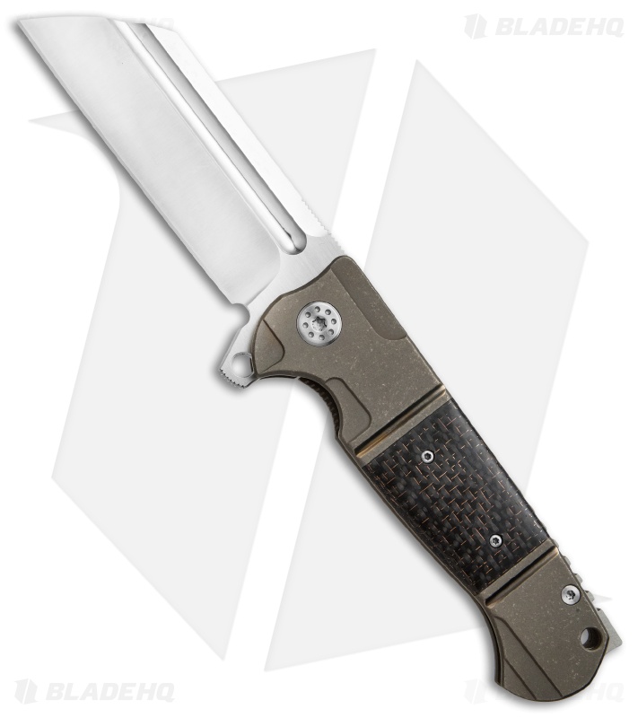 Andre de Villiers Classic Butcher Flipper Knife Bead Blast/LSCF (4" Satin) AdV